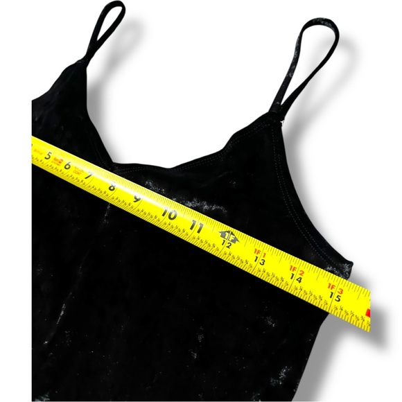 Hollister Black Velvet Sleeveless Adjustable Straps Soft Mini Slip Dress - Picture 10 of 16